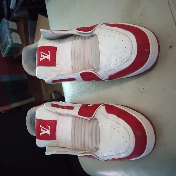 Louis Vuitton | Shoes | Louis Vuitton White And Red Athletic  display picture 3
